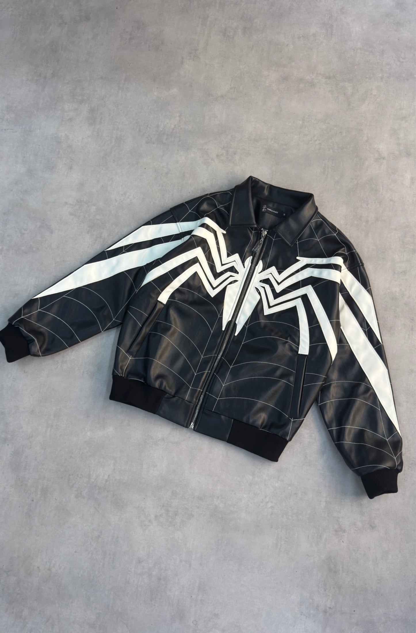 Venom Leather Bomber Jacket